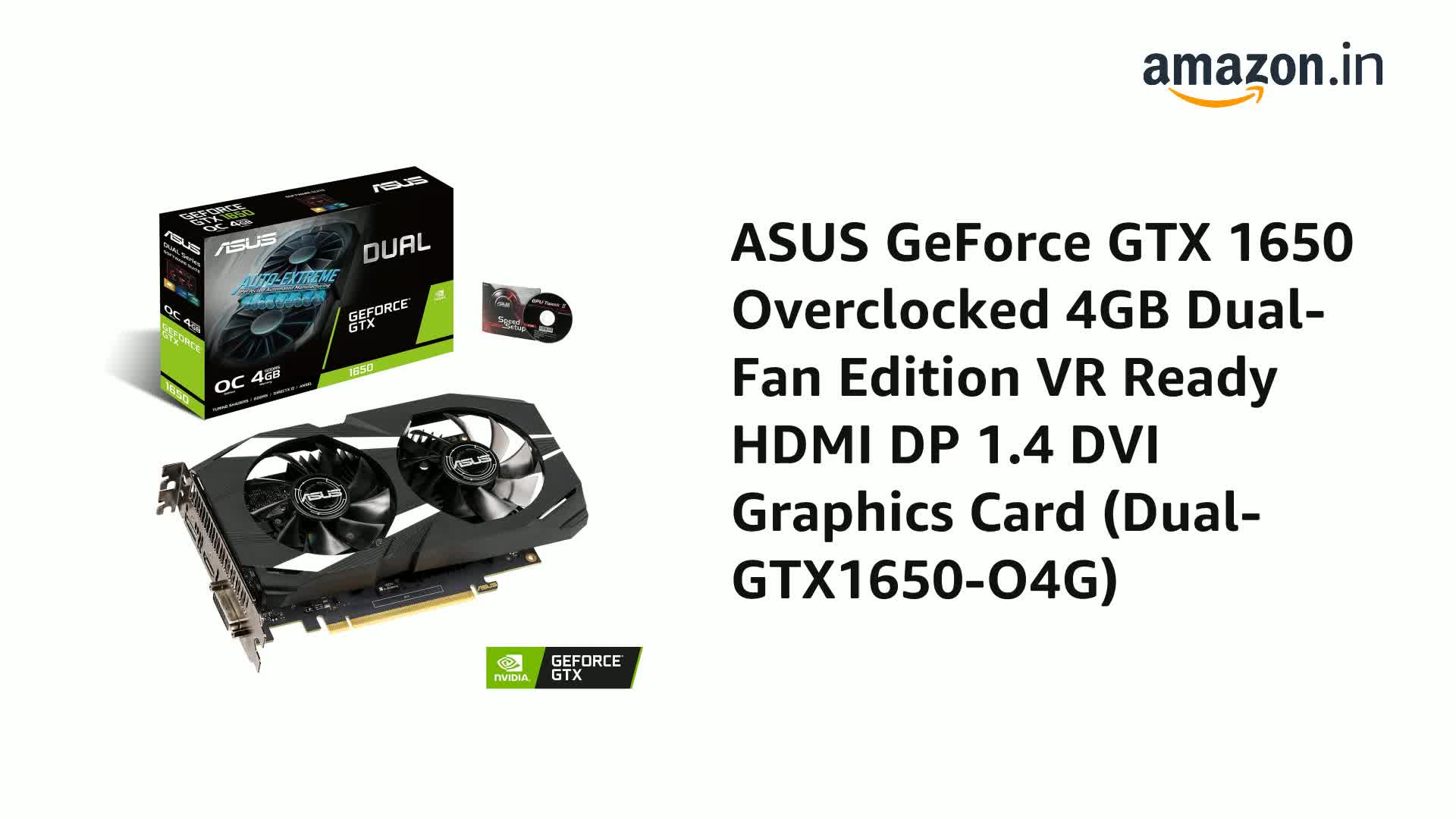 Amazon.in: Buy ASUS GeForce GTX 1650 Overclocked 4GB Dual-Fan